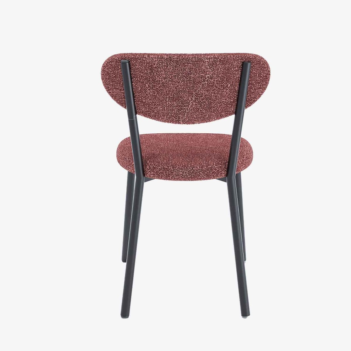 Lot de 2 chaises style industriel rétro en tissu bouclette rose pied métal - Potiron Paris, la décoration intérieur moderne haute en couleurs