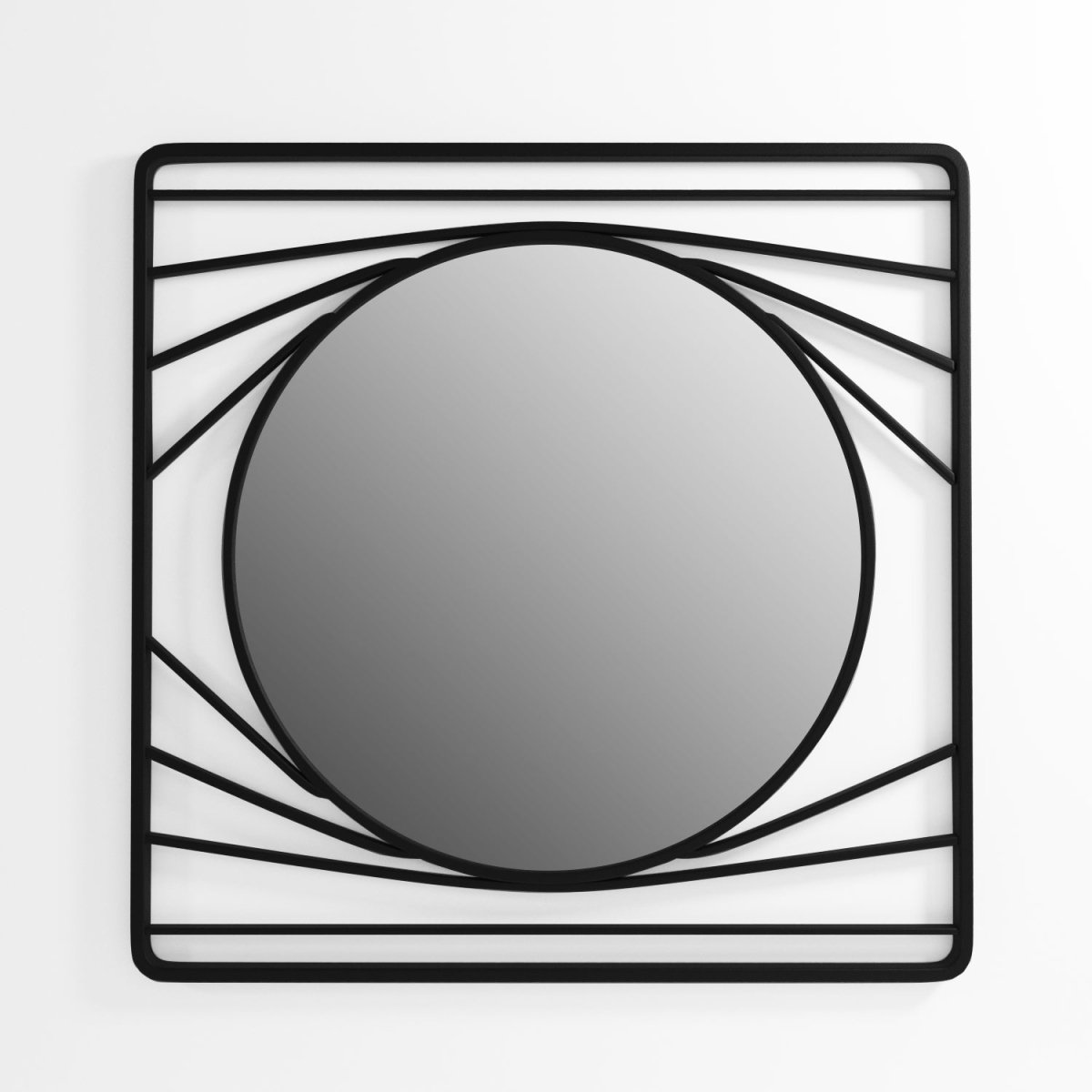 Miroir Pompadour en métal noir Potiron Paris