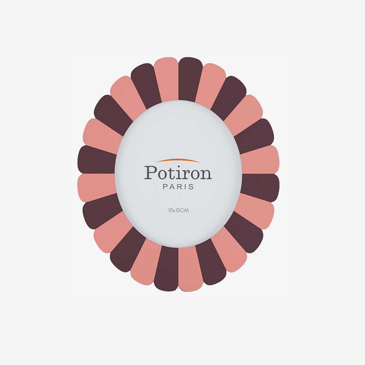 Petit cadre photo à poser ovale Vendôme, rose Potiron Paris