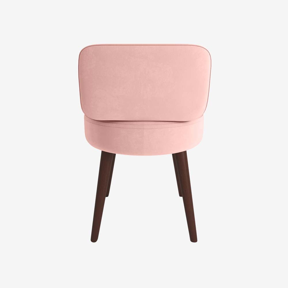 Petit fauteuil Gina en velours rose vintage Potiron Paris