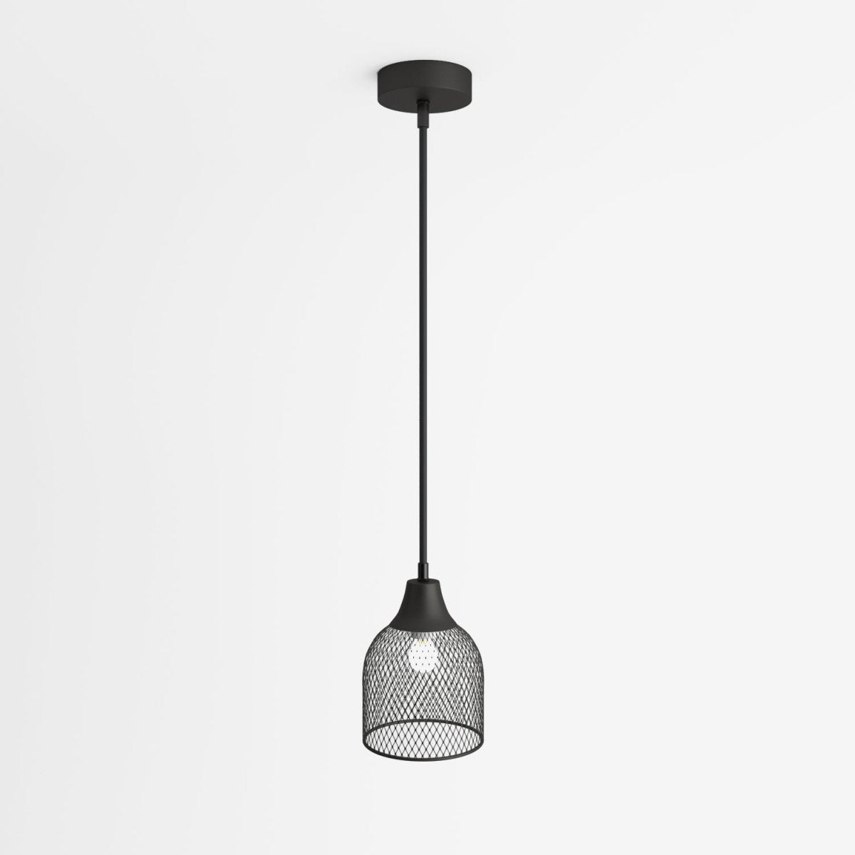 Luminaire suspension design en métal ajouré noir à hauteur réglable ...