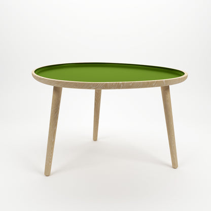 Table basse Marsala, en bois et peinture céramique vert kaki Potiron Paris