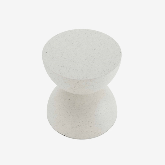 Table d'appoint ronde design en magnésie, gris moucheté Bergamote Potiron Paris