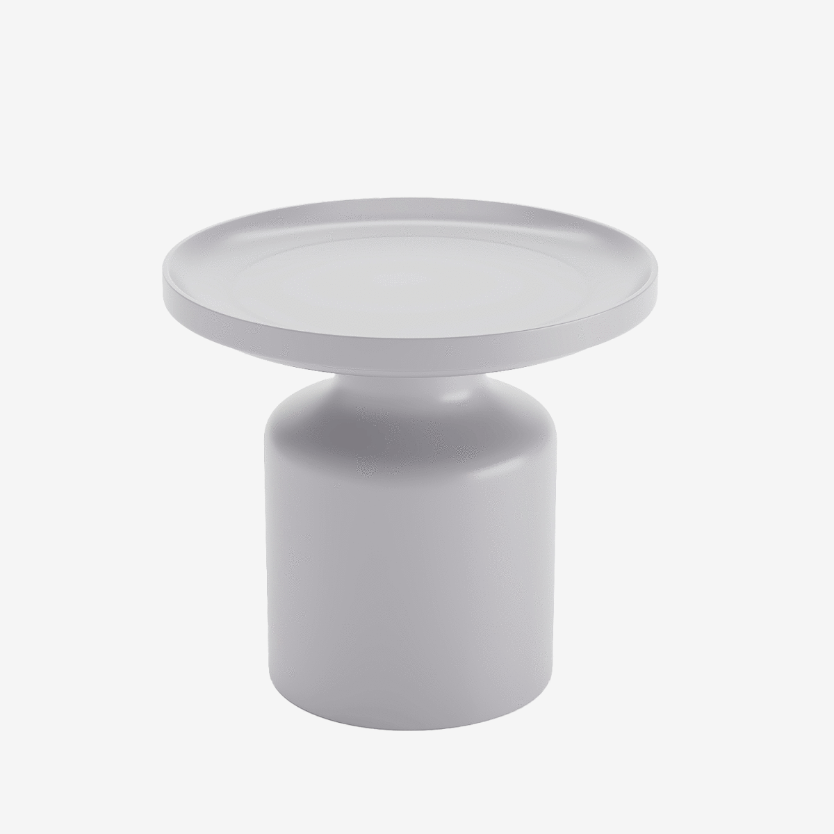 La polyvalence de la petite table ronde en métal gris clair Sa polyvalence ne se limite pas à son design. Amande peut se combiner avec une table basse pour créer des volumes riches dans le salon