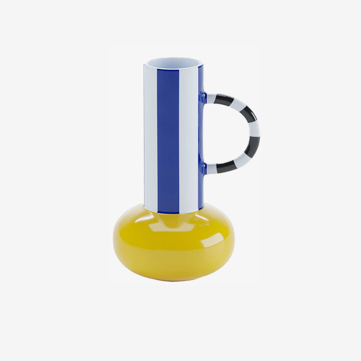 Vse boule ccoly en cérmique émillée bleu Frnçis 1960 Vintge For Vse boule ccoly en cérmique émillée bleu Frnçis 1960 Vintge For