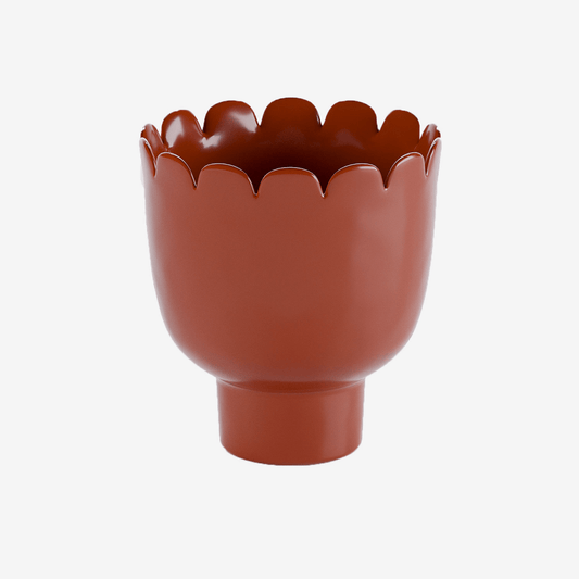 Vase forme tulipe en céramique rouge Marceau Potiron Paris