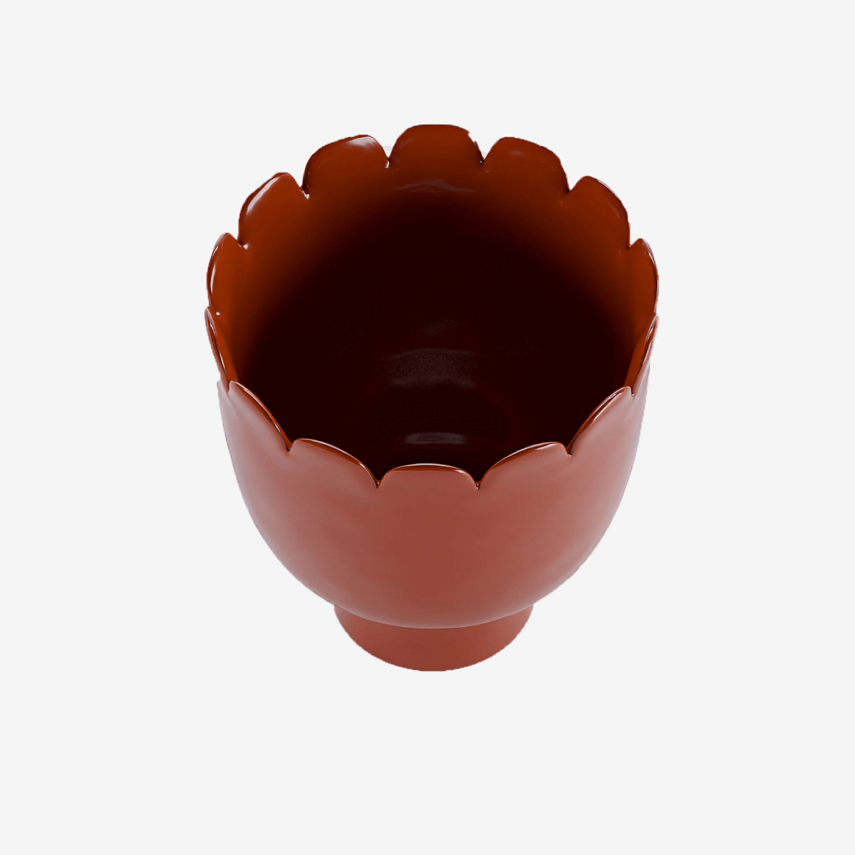 Les accessoires déco Potiron Paris embellissent votre intérieur : Vase forme tulipe en céramique rouge Marceau Potiron Paris